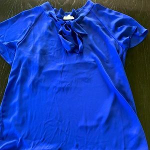 Blue Knot-tie Blouse | Size:XL | Pleione